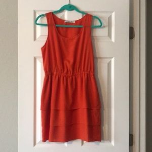 Orange tiered dress. Size MEDIUM.